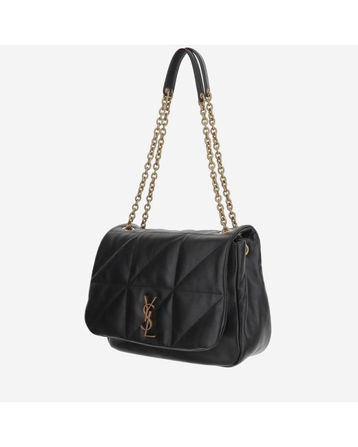 Saint Laurent Black Medium Leather Bag Lambskin Shoulder