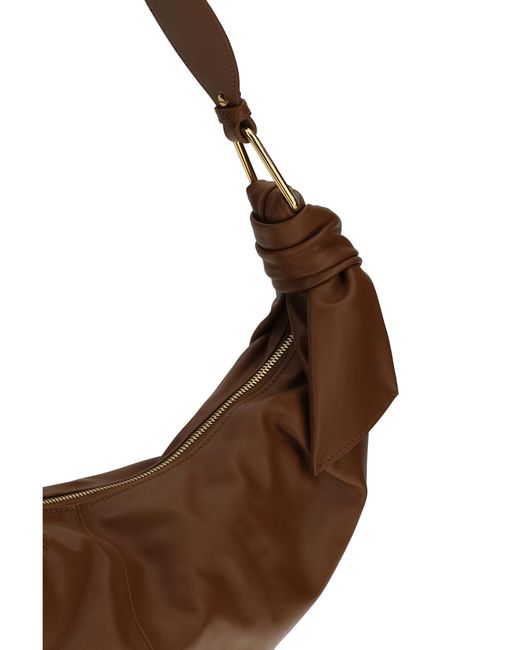 Coccinelle Brown Furoshiki Shoulder Bag Calf Leather Bos Taurus