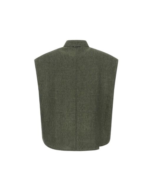 Herno Green Shirt Linen