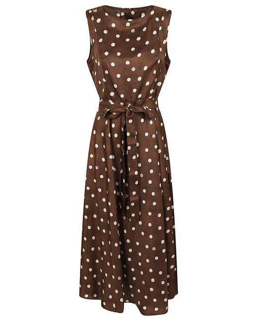 Max Mara Brown Abito Martina Seta
