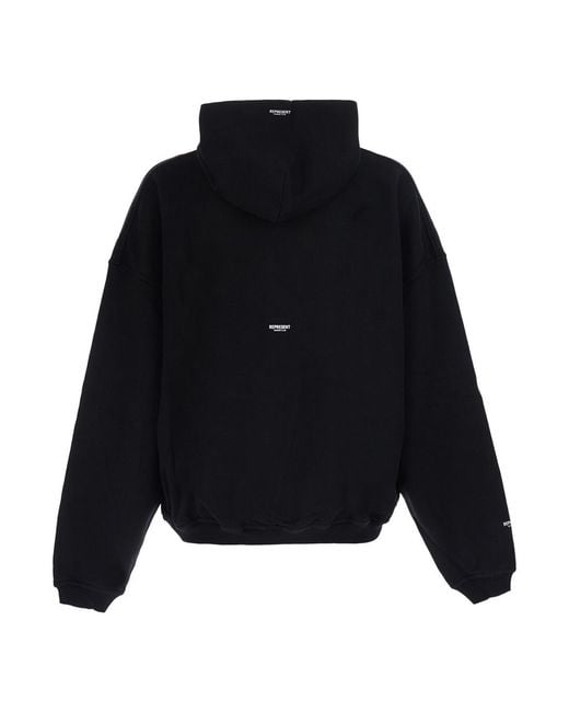Represent Black Hoodie Cotton Sweatshirts for men