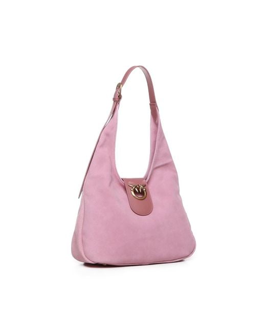 Pinko Pink Shoulder Bag With Love Birds Plaque