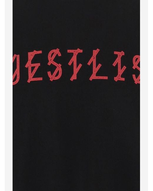 44 Label Group Black T-Shirt Guestlist Cotton T-Shirts for men