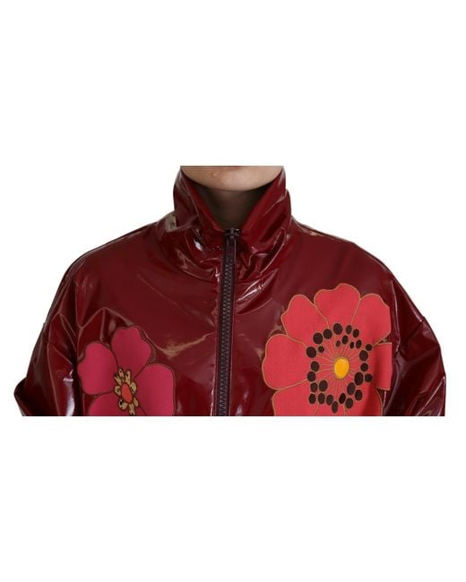 Dolce & Gabbana Red Floral Luxe Jacket