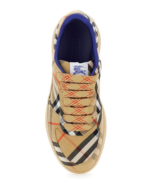 Burberry Natural Low-Top Sneakers Polyester Cotton Trainers for men