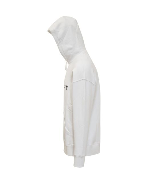 Givenchy White Hoodie With Logo for men