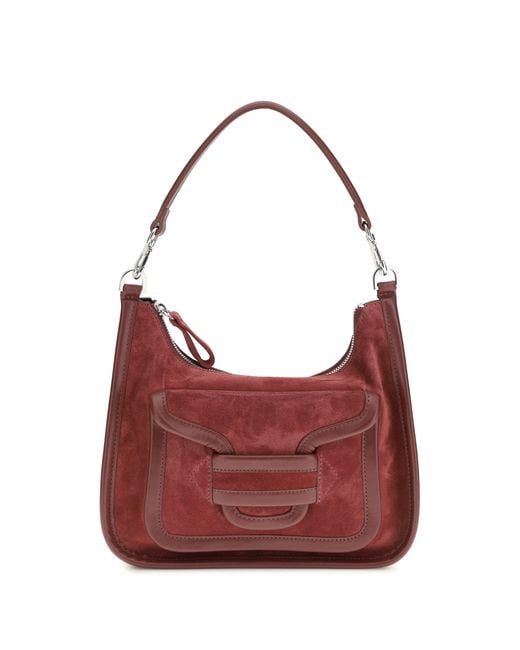 Pierre Hardy Red Shoulder Bag Alpha Day Miss Calf Leather