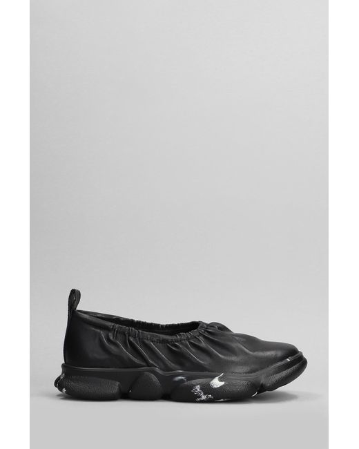 Camper Gray Karst Sneakers In Black Leather