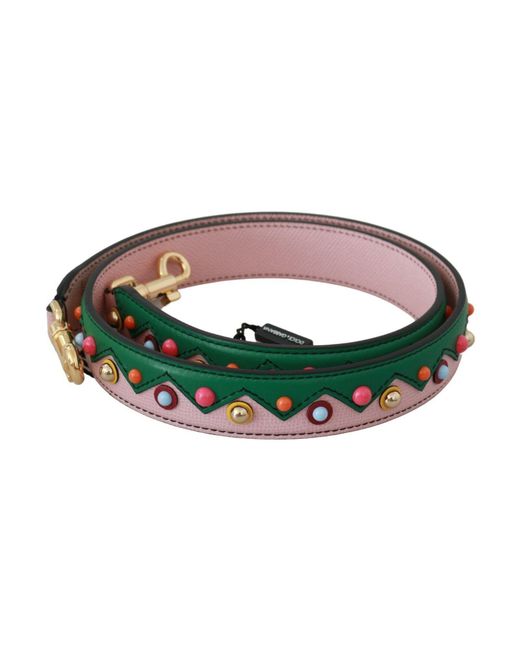 Dolce & Gabbana Green Elegant Leather Shoulder Strap for men