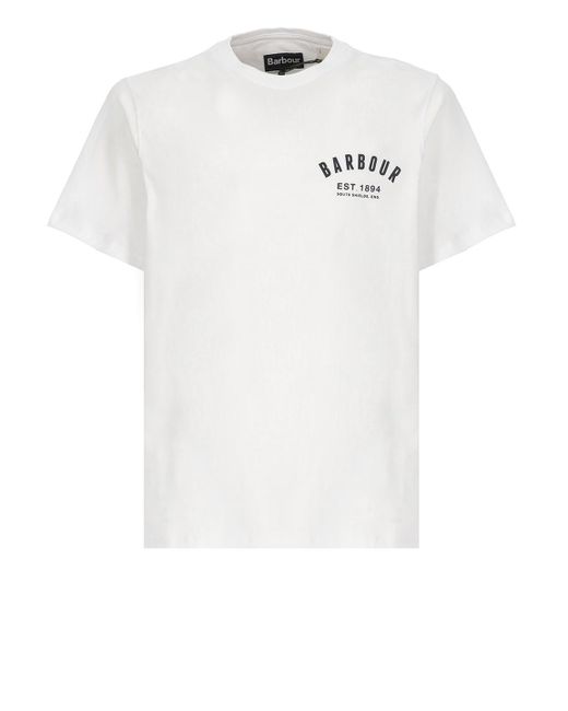 Barbour White Preppy T-Shirt for men