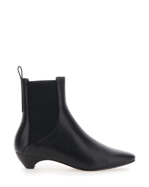 Le Monde Beryl Black Allegra Chelsea Ankle Boots With Elastic Panels