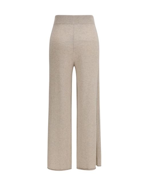 Max Mara Pure Gray Cashmere Pants Kashmir/Capra Hircus