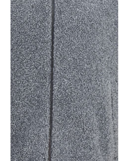 Herno Gray Jacket Teddy-Effect Hooded Polyester for men