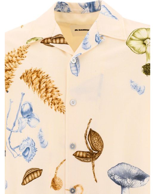 Jil Sander Natural "handdrawn Forest" Shirt for men
