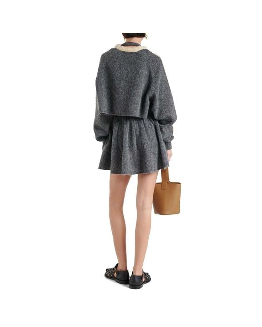 Loewe Natural Cropped Wool Cardigan