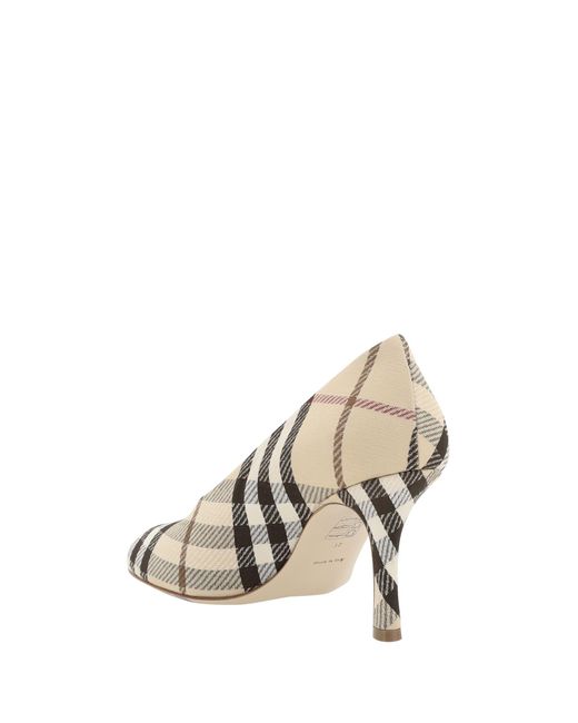 Burberry White Archivio Check Baby Pumps