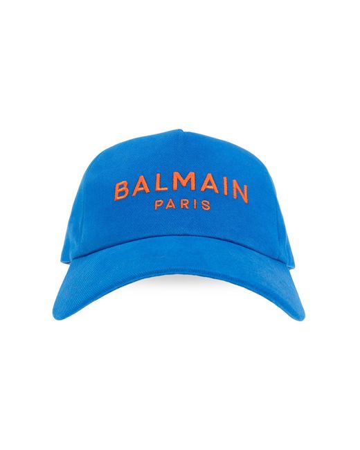 Balmain Blue Baseball Cap for men