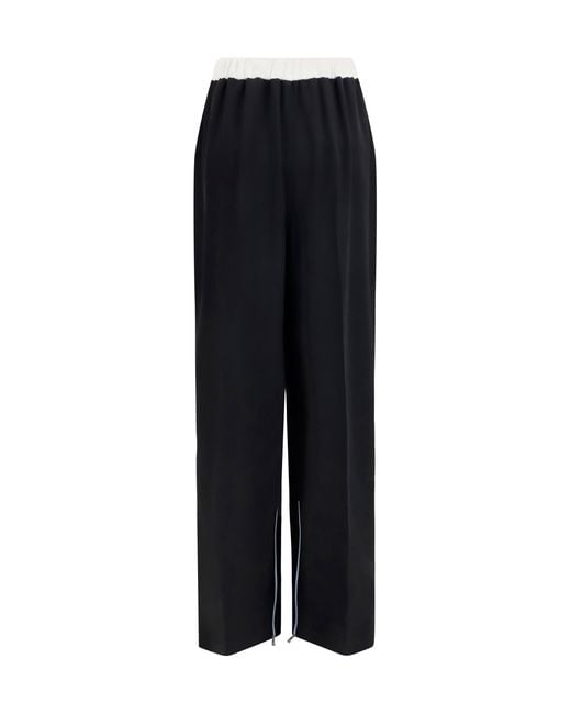 Kiton Black Silk Pants