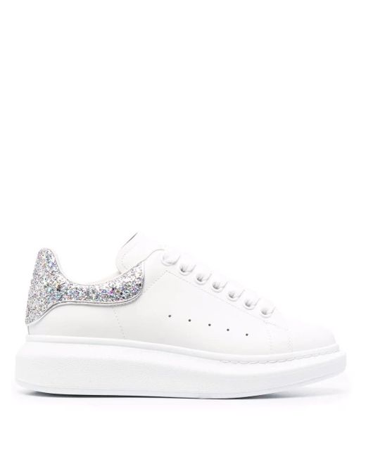 alexander mcqueen silver sparkle