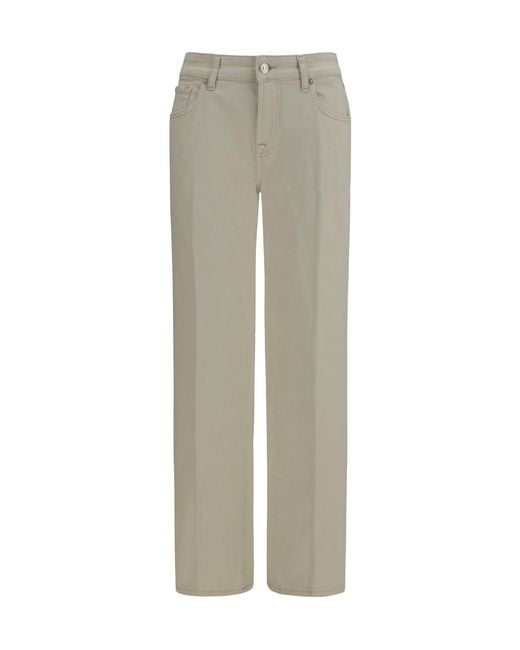 7 For All Mankind Gray Jeans Calie Straight General Cotton