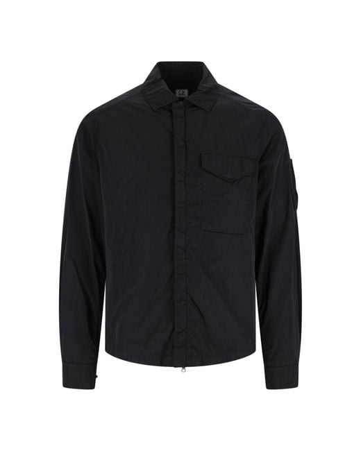 C P Company Black Shirts Polyamide for men