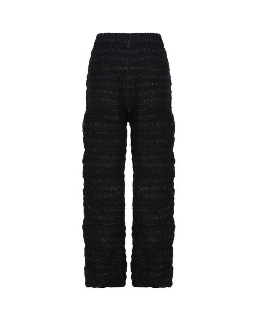 Balenciaga Black Tweed Metallic Thread Trousers