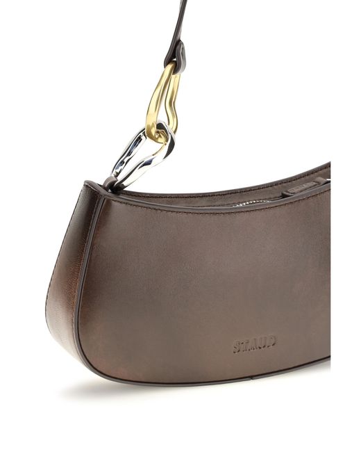 Staud Brown Ollie Shoulder Bag Calf Leather Bos Taurus
