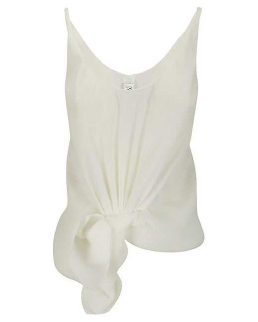 J.W. Anderson White Knot Front Strap Top