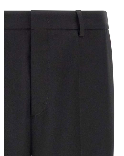 Jil Sander Black Technical Gabardine Trousers for men
