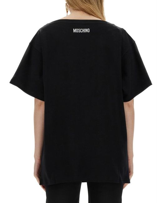 Moschino Black Interlock Body Print T-Shirt