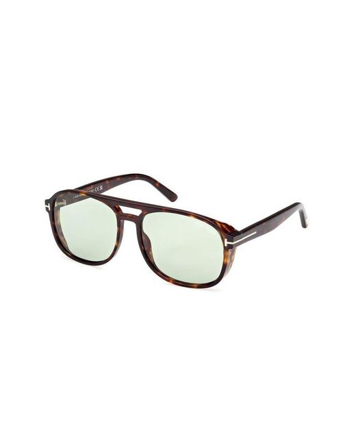 Tom Ford Black Sunglasses-Havana Acetate Eyewear for men
