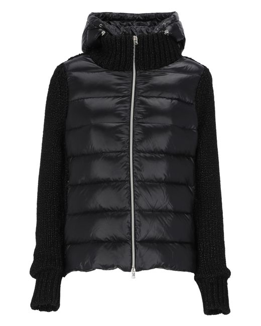 Herno Wool Resort Bomber Jacket in Black | Lyst