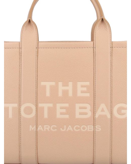 Marc Jacobs Natural The Tote Logo Debossed Toe Bag