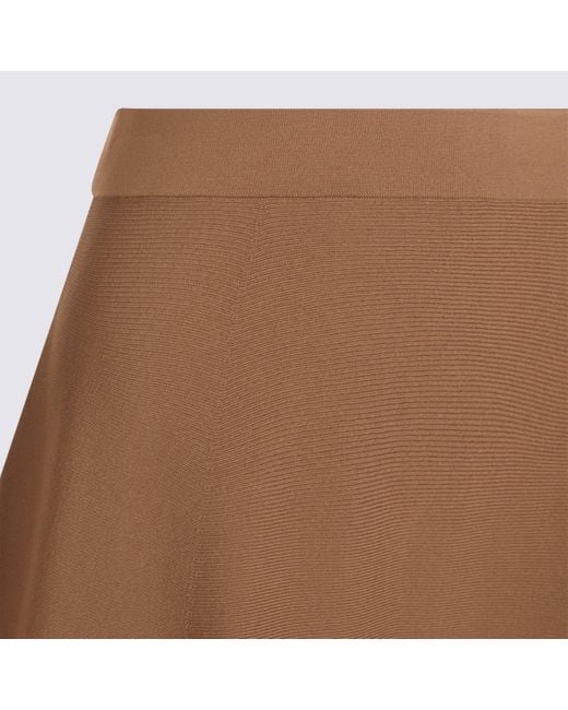 Max Mara Brown Lazio Midi Skirt