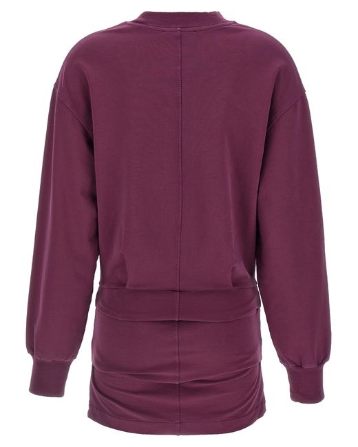 The Attico Purple Draped Mini Dress