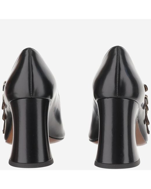 Chloé Brown Janis Shiny Leather Pumps