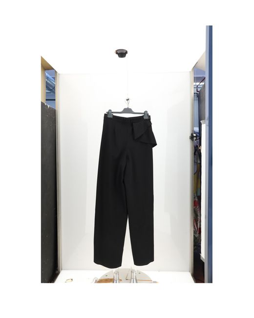 Dior White Trousers Ruffle Panta Fleece Wool (Ovis Aries)