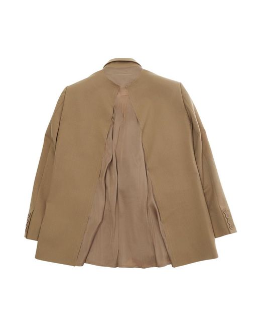 MM6 by Maison Margiela Natural Jacket Wool Blazers for men