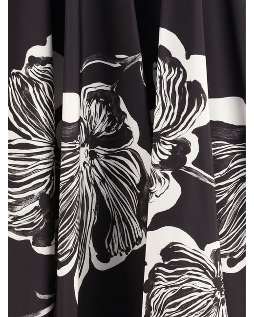 Sara Roka White Midi Skirt With Floral Print