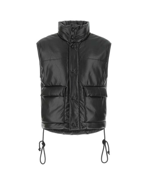 Nanushka Black Synthetic Leather Padded Jacket for men