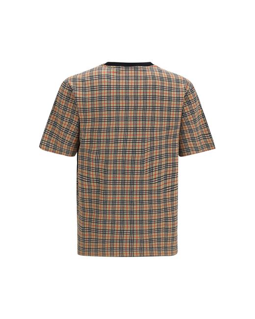Burberry Blue Jwear Two-Tone T-Shirt Cotton T-Shirts for men