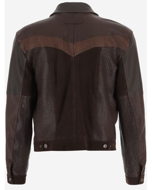 Versace Black Leather Jacket for men
