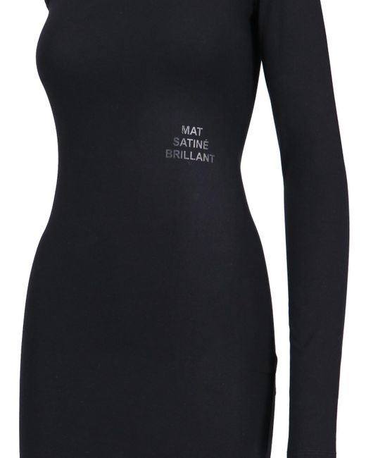 MM6 by Maison Martin Margiela Black Asymmetric Maxi Dress