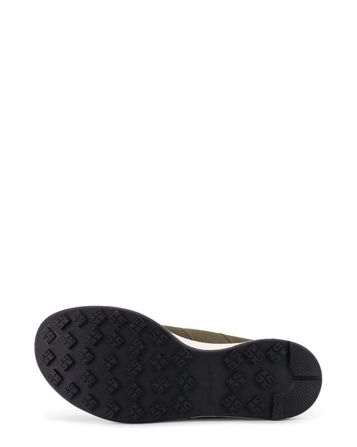Kiton Green Low-Top Mesh Sneakers With Suede Profiles for men
