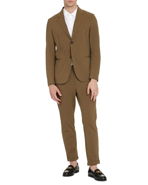 THE (Alphabet) Green Jacket Single-Breasted Two-Button Elastane Suit & Dinner for men