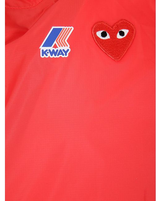 COMME DES GARÇONS PLAY Red K-Way Full Zip Jacket for men