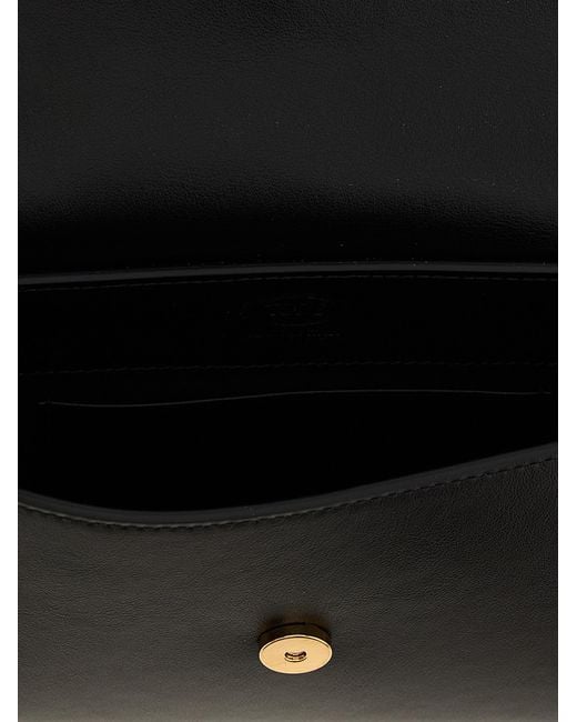 Tod's Black Mini Leather Shoulder Strap