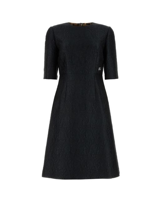 Dolce & Gabbana Black Jacquard Dress