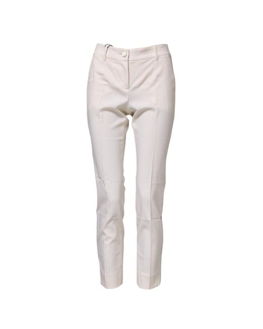 Dolce & Gabbana Gray Slim Fit Solid Color Pants
