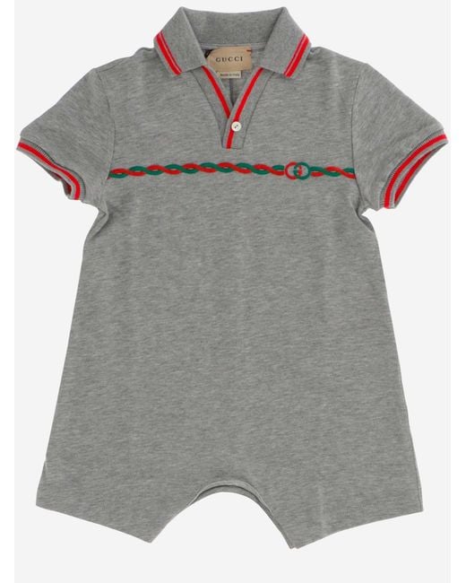 Gucci Gray Romper Cotton Jersey Sets